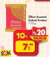 ÜLKER SUSAMLI ÇUBUK KRAKER 70 G